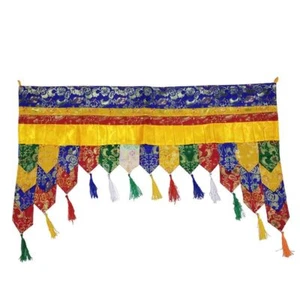 100cm Handmade Tibetan Style Fabric Door Skirt Curtain Buddhist Temple Decor - Picture 1 of 2