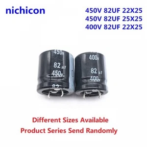2Pcs/Lot Nichicon 82uF 400V 82uF 450V 400V82uF 450V82uF Snap-in PSU Capacitor - Picture 1 of 1