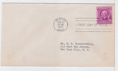 TurtlesTradingPost- Ralph Waldo Emerson #861 FDC 1940 Famous Americans - Image 1 of 2