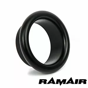 RAMAIR Black Aluminium 80mm Bellmouth - Trumpet - End Cap - Air Inlet Funnel - Picture 1 of 2