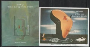 DOMINICA DISNEY STAMPS 1993 WILLIE THE OPERATIC WHALE SS X2 MNH - DIS477 - Picture 1 of 1