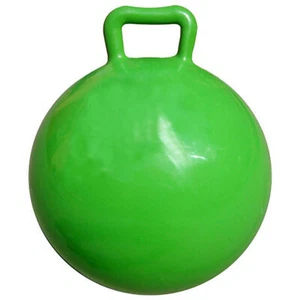 Green Color Jumping Hop Ball Inflatable Bouncing Ball with Handle J9P4 - Picture 1 of 8