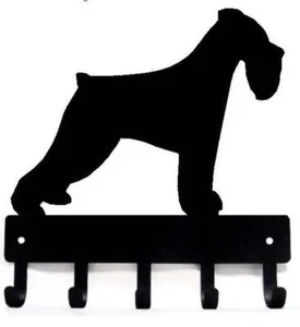 Miniature Schnauzer #2 Dog Key Rack/ Leash Hanger (Natural Ear) - Picture 1 of 6