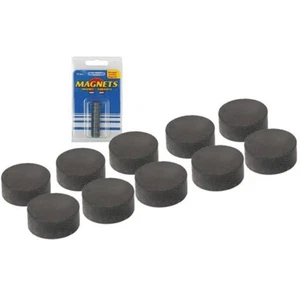 10 imanes redondos, imán redondo aprox. 12 x 5 mm, imán de cerámica redondo fuerte - Imagen 1 de 1