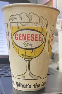 Set di 4 bicchieri di carta cerata Genesee Beer Rochester NY - Foto 1 di 6