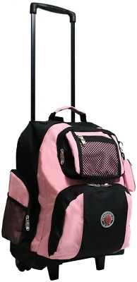 Рюкзак на колесиках Transworld Roll-Away 22-дюймовый Deluxe (черный/розовый) - Изображение 1 из 3