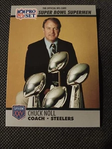 1990 CHUCK NOLL PRO SET SUPER BOWL SUPERMEN HEAD COACH CARD #29 STEELERS - Picture 1 of 2