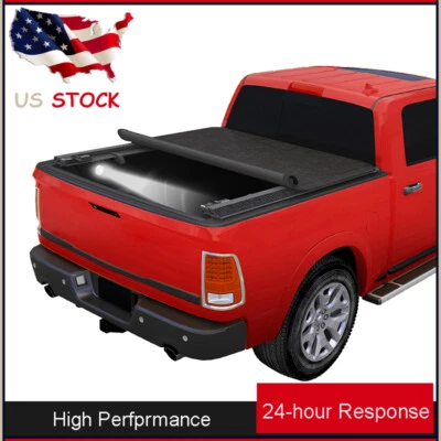 8ft Long Bed Soft Roll Up Tonneau Cover For Dodge Ram 1500 2500 3500 1994-2018 - Image 1 of 4