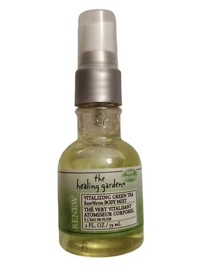 The Healing Garden Té Verde Terapia Vitalizante Agua de Lluvia Cuerpo Más 2 OZ Difícil de Encontrar Foto 1 de 4