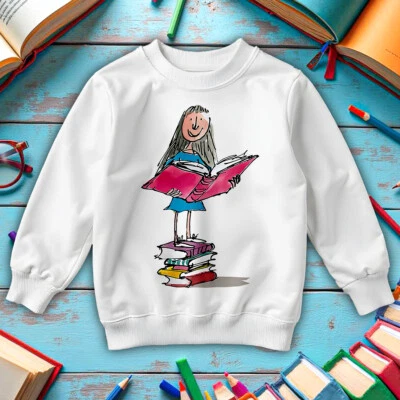 Matilda Book Character Mens Kids World Book Day Sweatshirt Jumper Costume #WBD