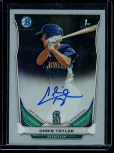 2014 Bowman Chrome Chris Taylor Auto Prospect Autograph Los Angeles Dodgers (C) - Picture 1 of 2