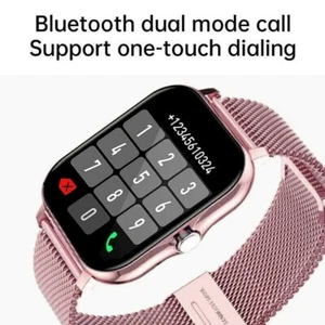 Reloj inteligente rosa con monitor de ritmo cardíaco para iPhone Android Blue... - Imagen 1 de 8