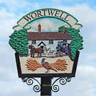 Photo 6X4 Wortwell Village Sign The Sign Show The Bell Inn The 17Th Cent C2021
