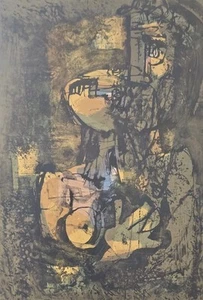 Georgi Daskaloff - IN AUTUMNE - Abstract Lithograph Mid Century Expressionism - Picture 1 of 6