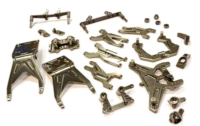 Grey Billet Machined Complete Suspension Upgrade Kit for Traxxas Slash 1/10 2WD - Image 1 of 3