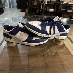Nike Dunk Low Retro Deep Royal Blue Football Grey DV0833-401 Mens Size 11 Used - Picture 1 of 13