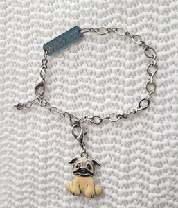 Webkinz Pug Dog Charm and Webkinz Bracelet - Picture 1 of 9