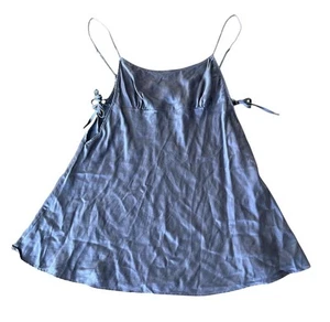 Victoria's Secret Purple Silk Lace Slip Lingerie Dress Size M Vtg Y2K Side Tie - Picture 1 of 4