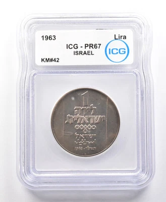 1963 Israel Lira KM#42 PR67 ICG *4240 - Image 1 of 3