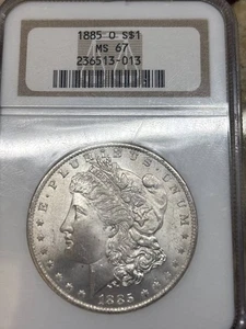 1885 O Morgan Silver Dollar NGC MS-67 - Picture 1 of 2