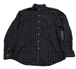 Ralph Lauren Plaid Button Down Long Sleeve Shirt Mens XL Navy Green - Bild 1 von 14