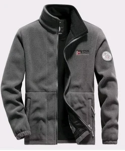 Chaqueta polar para hombre exterior cálida gruesa Norway abrigo de montaña gris XXL - Imagen 1 de 13
