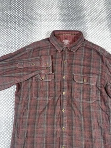 Kuhl Shirt Mens Large Red Flannel Shatterd Button Long Sleeve Outdoor Hiking - Picture 1 of 7