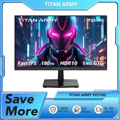 TITAN ARMY P2510G Gaming Monitor 24,5" Full HD 180Hz Fast IPS 1ms HDR10 FreeSync - Bild 1 von 4