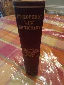The Cyclopedic Law Dictionary. Second Edition Callaghan And Company 1922. - Picture 1 of 8