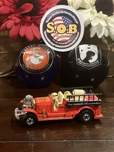 Hot Wheels Blackwalls Old Number 5 Fire Truck 1:64 Red Diecast Used EX Condition - Picture 1 of 10