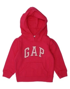 GAP Girls Graphic Hoodie Jumper 2-3 Years Pink Cotton BP16 - Picture 1 of 3