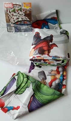 MARVEL "Avengers Team" Twin Sheet Set NEW Super Soft and Cozy Kids - Image 1 of 4