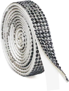 0.4 in Sparkling Rhinestone Ribbon for Crafts - Self Adhesive Crystal Strips, Rh - Picture 1 of 7
