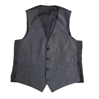 Blazer Grey 3 Pocket Smart Formal Waistcoat UK Men's M 40" - Image 1 of 4