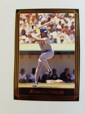 Juan Gonzalez Texas Rangers 1992 Investor's Journal Bronze #125 ODDBALL