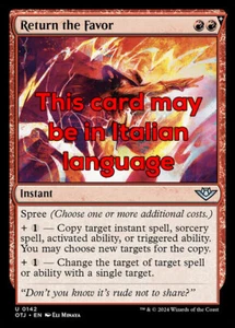 MTG RETURN THE FAVOR EXC - RESTITUIRE IL FAVORE 142 - OTJ - MAGIC - Picture 1 of 1