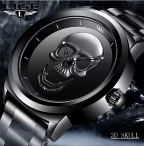 U.S. SELLER of This “Original” LIGE BRAND Luxury Skull Head Watch. WOW - Picture 1 of 12