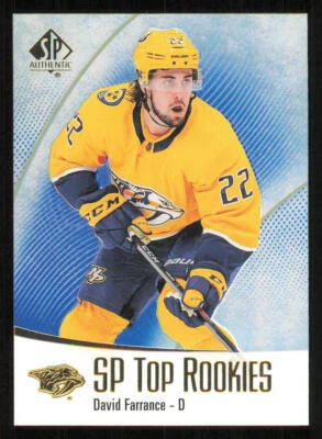 2021-22 SP Authentic Top Rookies Blue #TR47 David Farrance - Image 1 of 2
