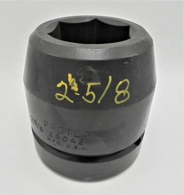 PROTO 25042 6 POINT 2 5/8" IMPACT SOCKET 2 1/2" DRIVE 4CM DEEP WELL - Image 1 of 4