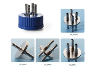 GL45 silicone ring solvent bottle waste Cans with 1 2 3 4 holes for HPLC high b - Picture 1 of 18