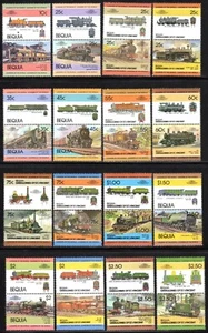 1984-87 Bequia SC# 5-33 - Locomotives Type of 1985 - 16 Different Pairs - M-NH - Picture 1 of 1