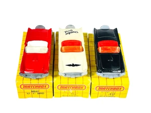 Matchbox Superfast (3) Varied MB42 '57 Ford T-Birds w/Yellow Grid Boxes - Picture 1 of 21