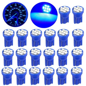 50X Blue T10 W5W 192 194 158 8-SMD LED Instrument Cluster Interior Light Bulbs - Picture 1 of 8