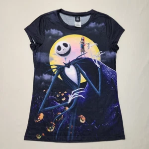 Tim Burton’s The NIGHTMARE Before CHRISTMAS Tee Jack & Sally Size Large 11-13 - Picture 1 of 7