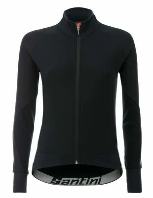 Chaqueta de ciclismo Beta ligera Gore Windstopper para mujer negra de Santini Foto 1 de 4