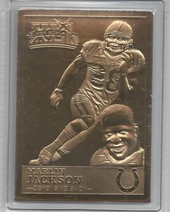 Marlin Jackson 2007 Danbury Mint Colts Super Bowl 41 XLI 22kt Gold Card - Picture 1 of 1