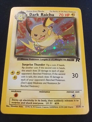 Dunkles Raichu Dark 83/82 Team Rocket Englisch Excellent - Near Mint Pokemon - Bild 1 von 4