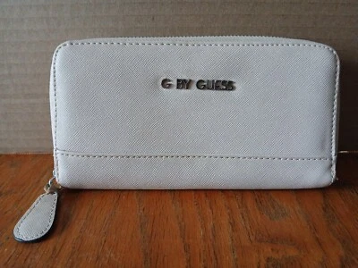 GUESS EUC Light Pink Logo Zip Around Wristlet Wallet - Image 1 of 4