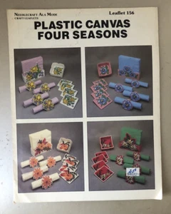 Needlecraft Ala Mode Plastic Canvas 4 Seasons Coasters Napkin Holdets & Rings - Picture 1 of 1