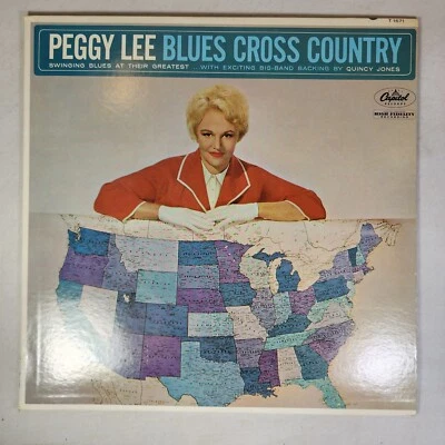 Peggy Lee Blues Cross Country 1962 Vintage Vinyl Record Album LP Foto 1 de 4